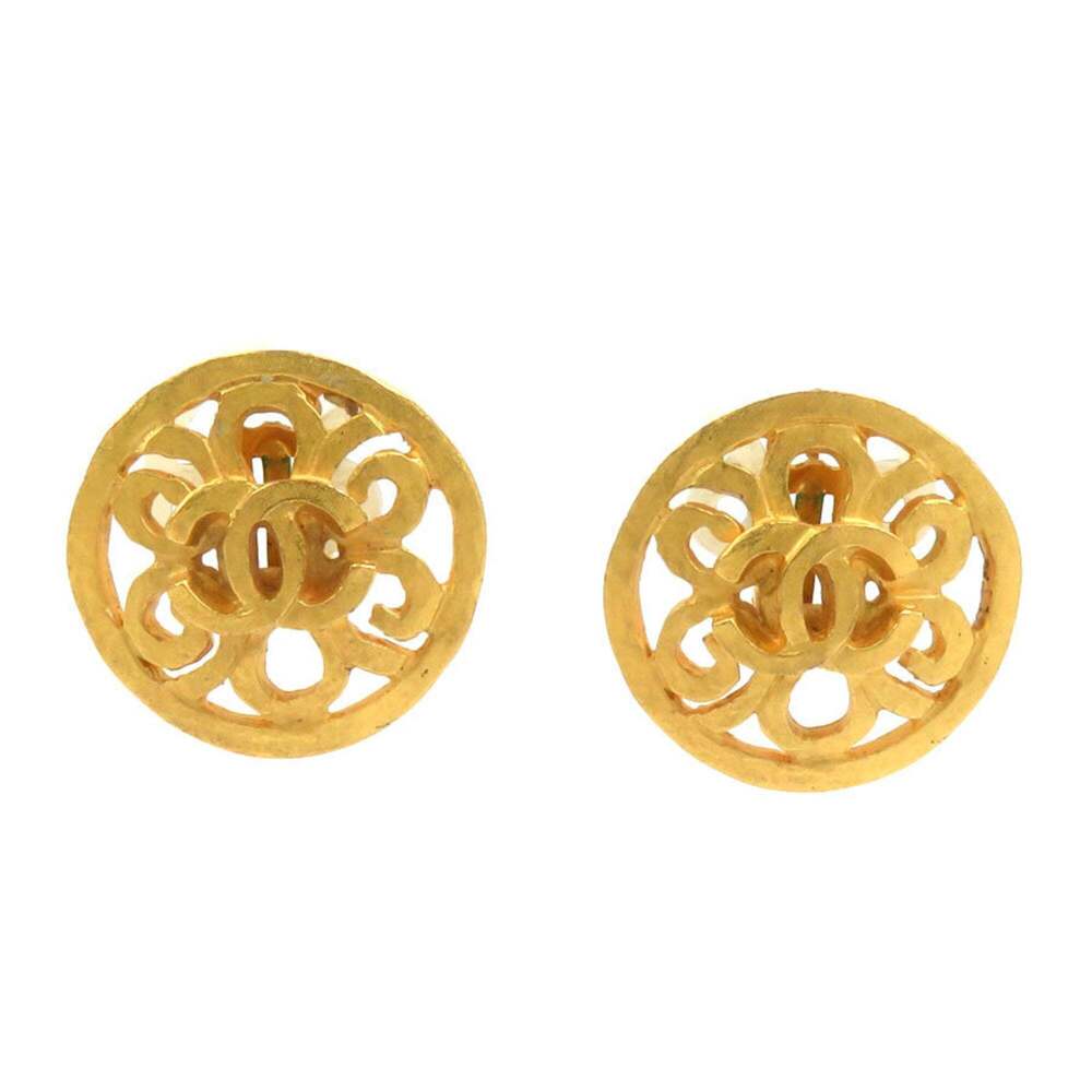 CHANEL Authentic Gold Earrings - Picture 1 of 5